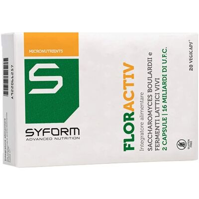 Syform Srl Floractiv 20 Capsule - Integratore Digestivo con Saccharomyces Boulardii & Probiotici Syform Srl Floractiv 20 Capsule - Integratore Digestivo con Saccharomyces Boulardii & Probiotici