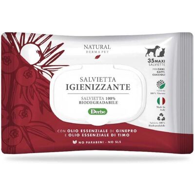 Natural Derma Pet Salviette Ginepro e Timo - Salviette per animali Natural Derma Pet Salviette Ginepro e Timo - Salviette per animali