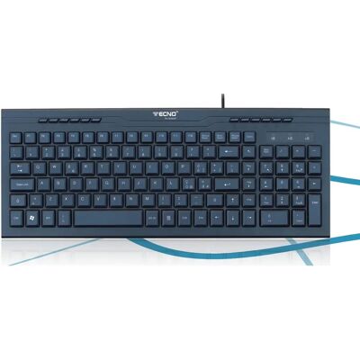 Clavier Tecno TC-932 - Disposition italienne, noir, USB, bureau - Publicité Clavier Tecno TC-932 - Disposition italienne, noir, USB, bureau - Publicité
