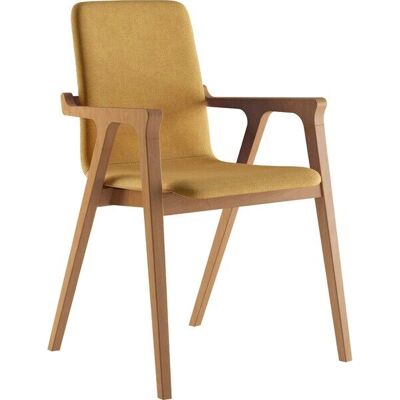 INOSIGN AXA Armlehnstuhl - Modern Velours Gelb Buche INOSIGN AXA Armlehnstuhl - Modern Velours Gelb Buche
