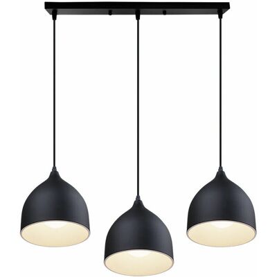 H&H - Lampada a Sospensione Moderna con Paralume a Cupola Nera H&H - Lampada a Sospensione Moderna con Paralume a Cupola Nera