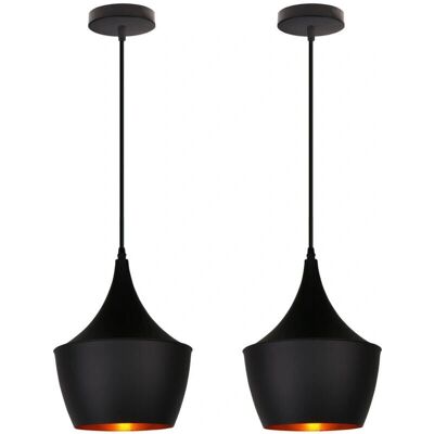 AXHUP Schwarze Pendelleuchte - Vintage Industrieller Stil Ø22cm AXHUP Schwarze Pendelleuchte - Vintage Industrieller Stil Ø22cm