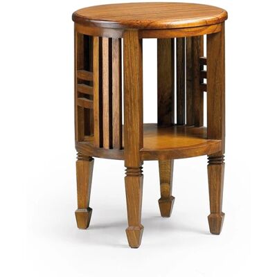 Moycor STAR - Table d'appoint - Fait main en bois de mindi - Usage intérieur - Publicité Moycor STAR - Table d'appoint - Fait main en bois de mindi - Usage intérieur - Publicité