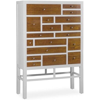 MOYCOR Commode en bois de mindi - 18 tiroirs, fait main, sans montage - Publicité MOYCOR Commode en bois de mindi - 18 tiroirs, fait main, sans montage - Publicité