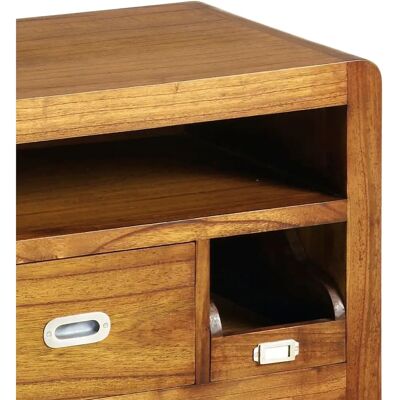 Meuble TV Athénaïs en bois de Mindi - Bronze Marron - 115x40x47cm - Publicité Meuble TV Athénaïs en bois de Mindi - Bronze Marron - 115x40x47cm - Publicité