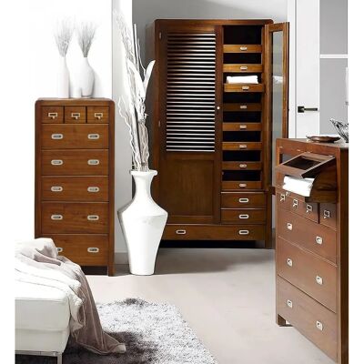 Cómoda de Madera Marrón Moycor - 8 Cajones Mindi - Cajonera Cómoda de Madera Marrón Moycor - 8 Cajones Mindi - Cajonera