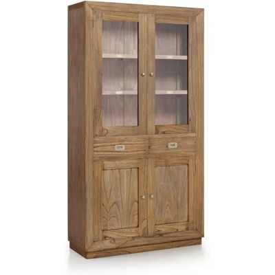 MOYCOR Mindi Vitrina - Almacenamiento Colonial con Puertas de Cristal MOYCOR Mindi Vitrina - Almacenamiento Colonial con Puertas de Cristal
