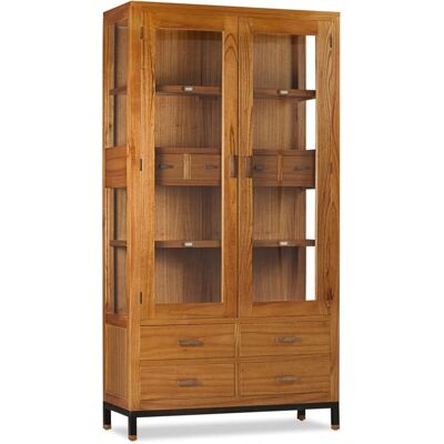 Vitrina de Mindi y Metal MOYCOR - Mueble Colonial Modern Vitrina de Mindi y Metal MOYCOR - Mueble Colonial Modern