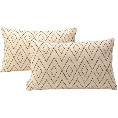 Housse de coussin Bourgogne GreatTiger - 30x50cm Lot de 2 Housse de coussin Bourgogne GreatTiger - 30x50cm Lot de 2