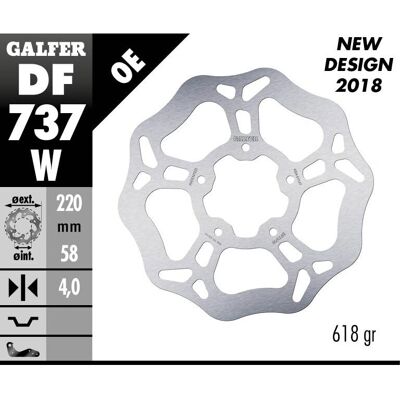 Galfer Wave vaste remschijf 220x3mm DF737W - Remschijf Galfer Wave vaste remschijf 220x3mm DF737W - Remschijf