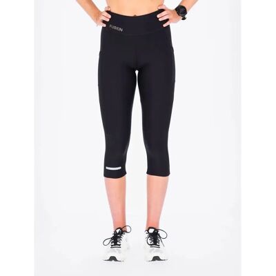 FUSION Damen C3 3/4 Training Tights - Schwarz - Damenhohe Capri FUSION Damen C3 3/4 Training Tights - Schwarz - Damenhohe Capri