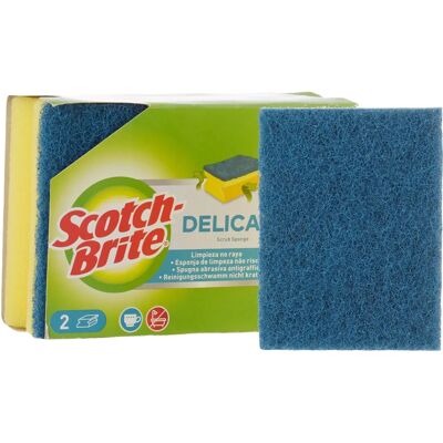Éponge Scotch-Brite - Sans rayures, Protection des ongles, 2 pièces - Outil de nettoyage - Publicité Éponge Scotch-Brite - Sans rayures, Protection des ongles, 2 pièces - Outil de nettoyage - Publicité