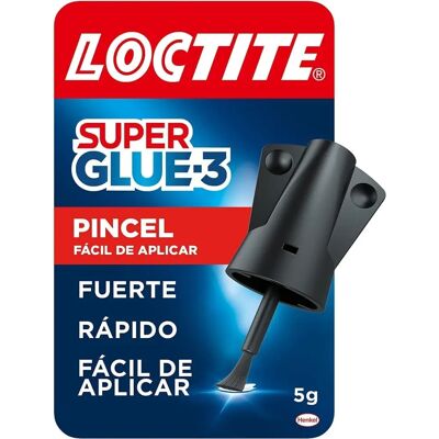 Loctite Super Glue-3 Pinceau - Colle Instantanée - Transparent Noir Loctite Super Glue-3 Pinceau - Colle Instantanée - Transparent Noir