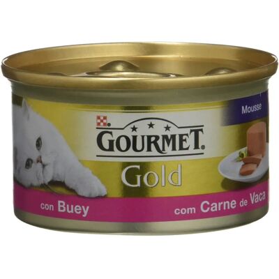 Nourriture pour Chats Purina Gourmet Gold Mousse de Bœuf 24x85g - Publicité Nourriture pour Chats Purina Gourmet Gold Mousse de Bœuf 24x85g - Publicité