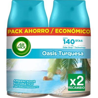 Recharge Turquoise Air Wick - Recharge pour Diffuseur - Publicité Recharge Turquoise Air Wick - Recharge pour Diffuseur - Publicité