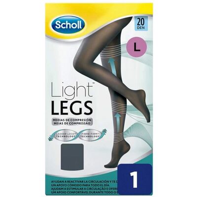 Meia de Compressão Dr. Scholl Light Legs - 20DEN - Preta - L Meia de Compressão Dr. Scholl Light Legs - 20DEN - Preta - L