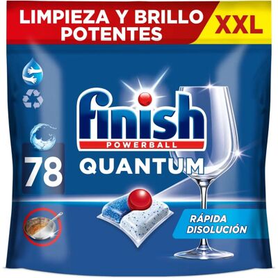 Pastillas para Lavavajillas Finish Quantum - Todo en uno Powerball 69 uds Pastillas para Lavavajillas Finish Quantum - Todo en uno Powerball 69 uds