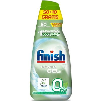 Finish 0% Gel para Lavavajillas - Ecológico, 60 dosis, 900ml Finish 0% Gel para Lavavajillas - Ecológico, 60 dosis, 900ml