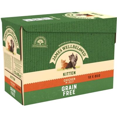 James Wellbeloved Jwb Kitten Grain Free Pouches With Chicken In Jelly - Cat Food James Wellbeloved Jwb Kitten Grain Free Pouches With Chicken In Jelly - Cat Food