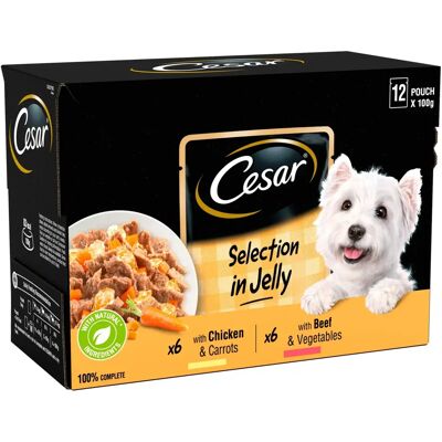 Cesar Dog Food - Variety in Jelly - 96 x 100g Cesar Dog Food - Variety in Jelly - 96 x 100g