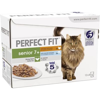 Perfect Fit Senior 7+ Cat Pouches - Mixed Flavours in Sauce Perfect Fit Senior 7+ Cat Pouches - Mixed Flavours in Sauce