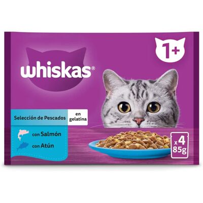 Ração Úmida Whiskas Salmão & Atum 4x85g - Multipack Ração Úmida Whiskas Salmão & Atum 4x85g - Multipack