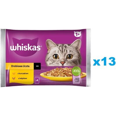 Whiskas Adult Geflügelschmaus in Sauce - Nassfutter für Katzen Whiskas Adult Geflügelschmaus in Sauce - Nassfutter für Katzen