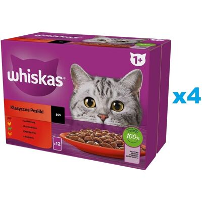 WHISKAS Adult Classic Meals 48x85g - Katzennassfutter in Saucen WHISKAS Adult Classic Meals 48x85g - Katzennassfutter in Saucen
