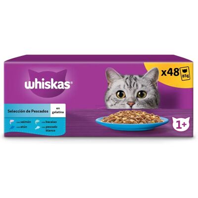 Nourriture Humide au Thon et Saumon Whiskas - Pour Chats Adultes - Publicité Nourriture Humide au Thon et Saumon Whiskas - Pour Chats Adultes - Publicité