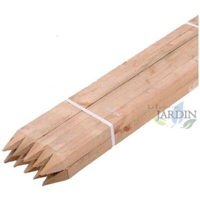 Post de soporte de madera Suinga - 180 cm, 3x3 cm, Pack 20 Post de soporte de madera Suinga - 180 cm, 3x3 cm, Pack 20