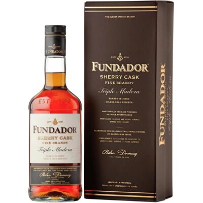 Fundador Triple Madera Brandy - Sherryfässer - Jerez - 40% Vol. Fundador Triple Madera Brandy - Sherryfässer - Jerez - 40% Vol.