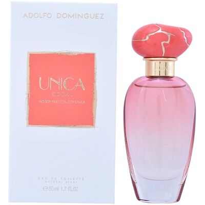 Adolfo Dominguez Unica Coral Eau de Toilette - Floral, Fruité, Élégant - Publicité Adolfo Dominguez Unica Coral Eau de Toilette - Floral, Fruité, Élégant - Publicité