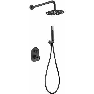 Imex - Conjunto de ducha empotrada negro mate serie Olimpo - Ducha Set Imex - Conjunto de ducha empotrada negro mate serie Olimpo - Ducha Set