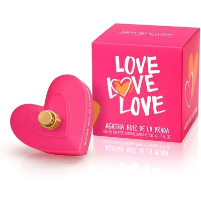 Agatha Ruiz De La Prada Love Love Love Eau De Toilette - Floral Boisé 50ml pour Femmes - Publicité Agatha Ruiz De La Prada Love Love Love Eau De Toilette - Floral Boisé 50ml pour Femmes - Publicité