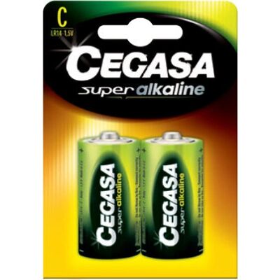 Pile alcaline Cegasa LR14 - 2 unités, 1,5V, Type : C - Publicité Pile alcaline Cegasa LR14 - 2 unités, 1,5V, Type : C - Publicité