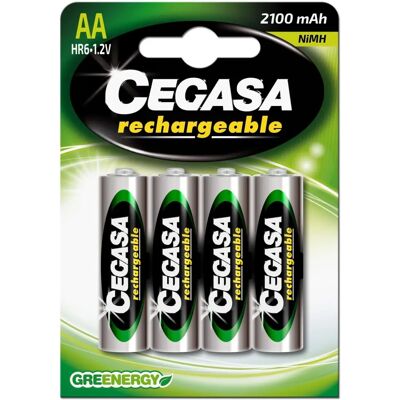 Piles rechargeables AA Cegasa LR6 - Piles - Publicité Piles rechargeables AA Cegasa LR6 - Piles - Publicité