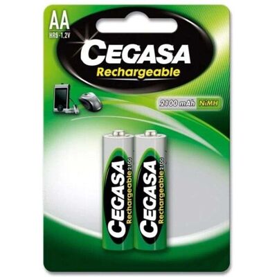 Cegasa 104371 Pile rechargeable AA 2100mAh - Batteries - Publicité Cegasa 104371 Pile rechargeable AA 2100mAh - Batteries - Publicité