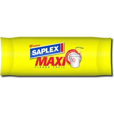 Saplex Weiße Müllbeutel - 50L - Packung mit 10 Saplex Weiße Müllbeutel - 50L - Packung mit 10