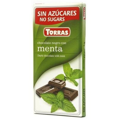 Chocolat noir à la menthe Torras 75 g Sans gluten - Publicité Chocolat noir à la menthe Torras 75 g Sans gluten - Publicité