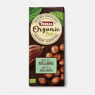 Torras Chocolate negro 70% cacao con avellanas - Chocolate Torras Chocolate negro 70% cacao con avellanas - Chocolate