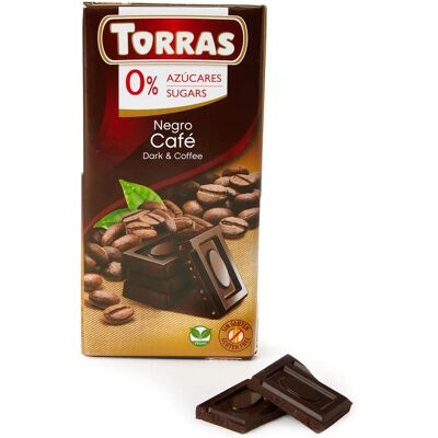 Torras Zartbitterschokolade mit Kaffee - Glutenfrei Zuckerfrei 75g Torras Zartbitterschokolade mit Kaffee - Glutenfrei Zuckerfrei 75g