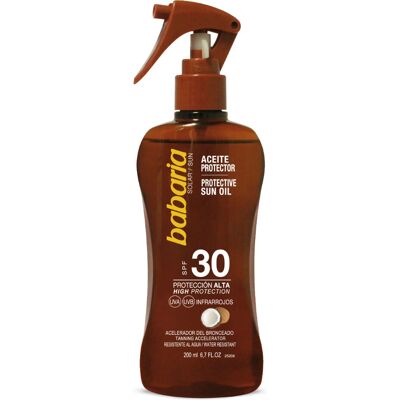 Babaria SPF 30 Olej Kokosowy do Opalania - 200ml Ochrona Babaria SPF 30 Olej Kokosowy do Opalania - 200ml Ochrona