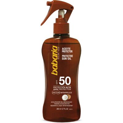 Olej do opalania Babaria F-50 - SPF 50, 200ml Olej do opalania Babaria F-50 - SPF 50, 200ml