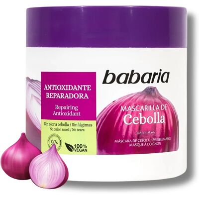 Babaria Máscara de Cabelo de Cebola 400ml - Nutritiva & Antioxidante Babaria Máscara de Cabelo de Cebola 400ml - Nutritiva & Antioxidante
