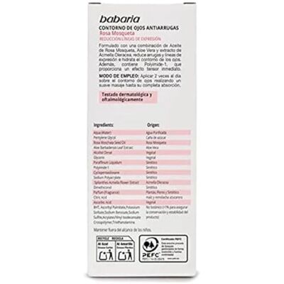Babaria Rosa Mosqueta Augenkonturserum 15ml - Creme für Augen und Lippen Babaria Rosa Mosqueta Augenkonturserum 15ml - Creme für Augen und Lippen
