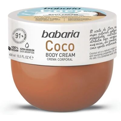 Babaria Coconut Body Cream - Moisturizing for Very Dry Skin Babaria Coconut Body Cream - Moisturizing for Very Dry Skin