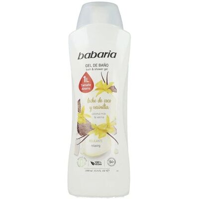 Gel douche Coco Vanille Babaria - 1000ml - Publicité Gel douche Coco Vanille Babaria - 1000ml - Publicité
