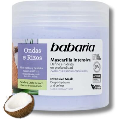 Babaria 400ml Máscara de Cabelos Cacheados - Máscara Babaria 400ml Máscara de Cabelos Cacheados - Máscara