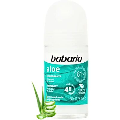 Babaria Aloe Vera Deodorant Roll-On 50 ml Babaria Aloe Vera Deodorant Roll-On 50 ml
