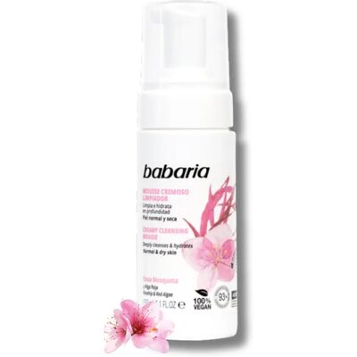 Babaria Espuma Limpiadora Cremosa Rosa Mosqueta y Alga Roja - Limpiador Facial Babaria Espuma Limpiadora Cremosa Rosa Mosqueta y Alga Roja - Limpiador Facial